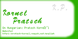 kornel pratsch business card